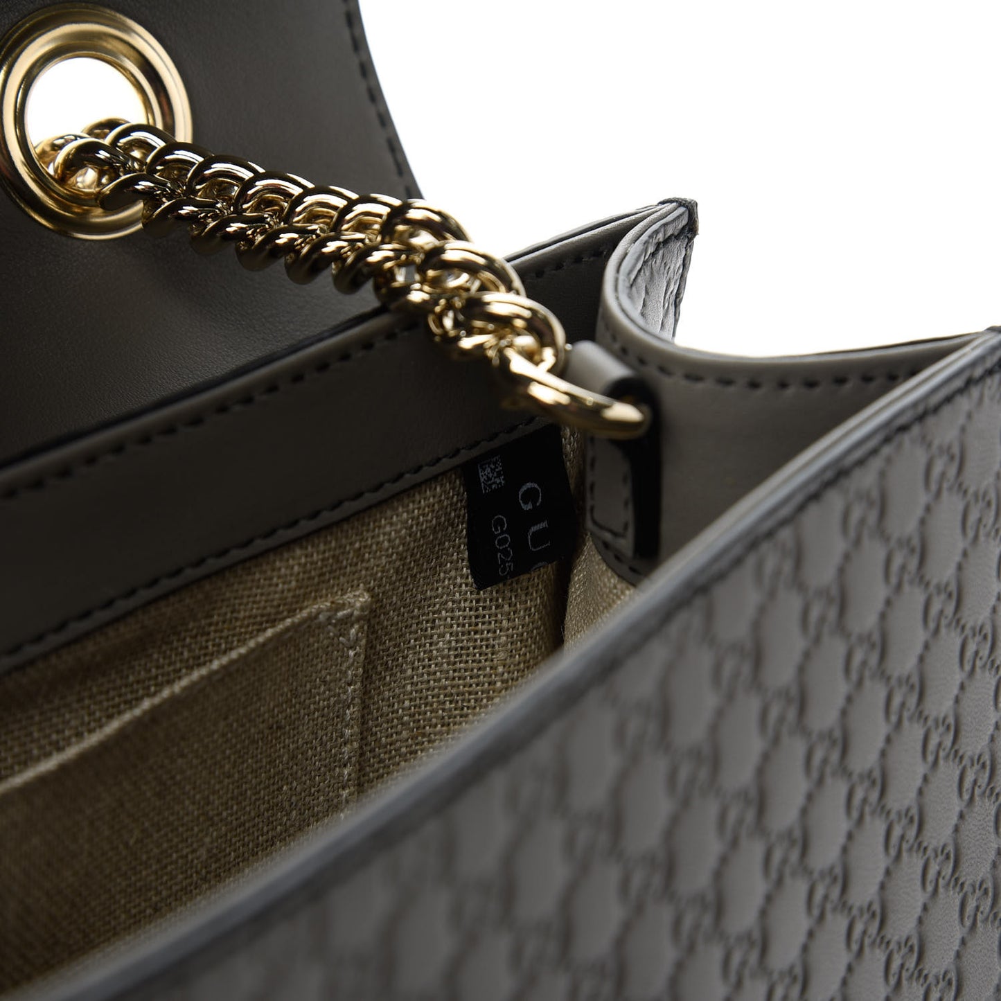 Soft Microguccissima Medium Emily Chain Shoulder Bag Loess