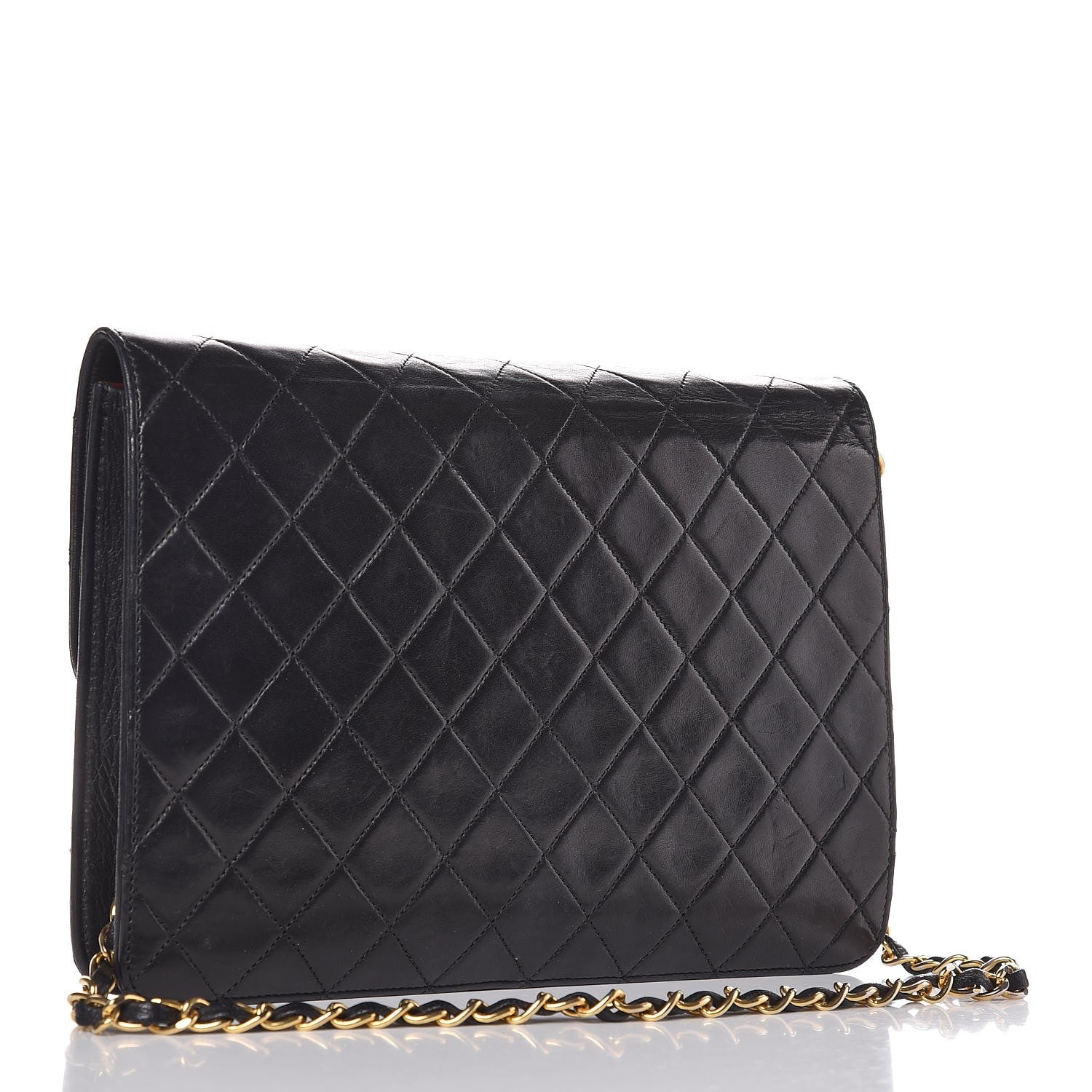 Chanel Lambskin Quilted Medium Single Flap Black 3 of 9