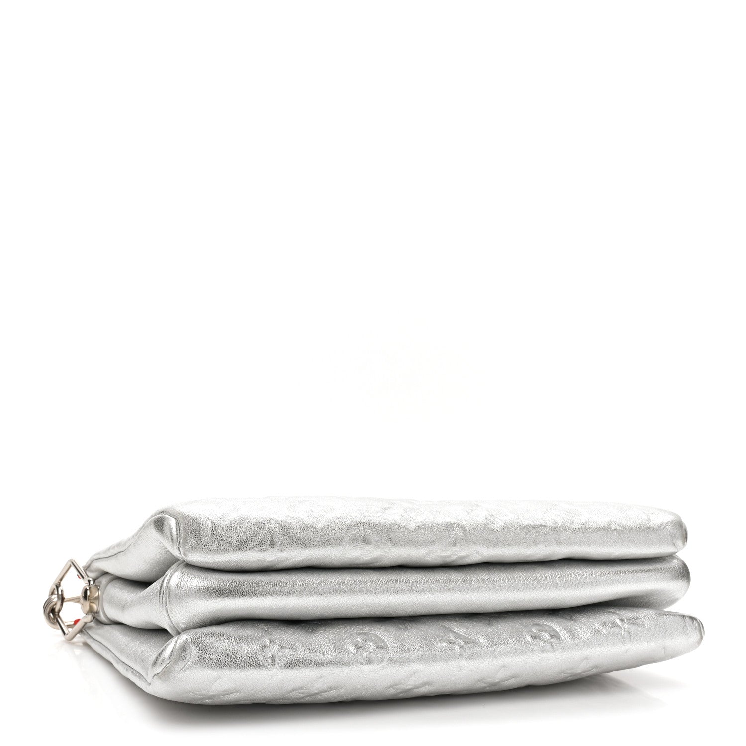 Louis Vuitton Metallic Lambskin Embossed Monogram Coussin BB Silver 4 of 12