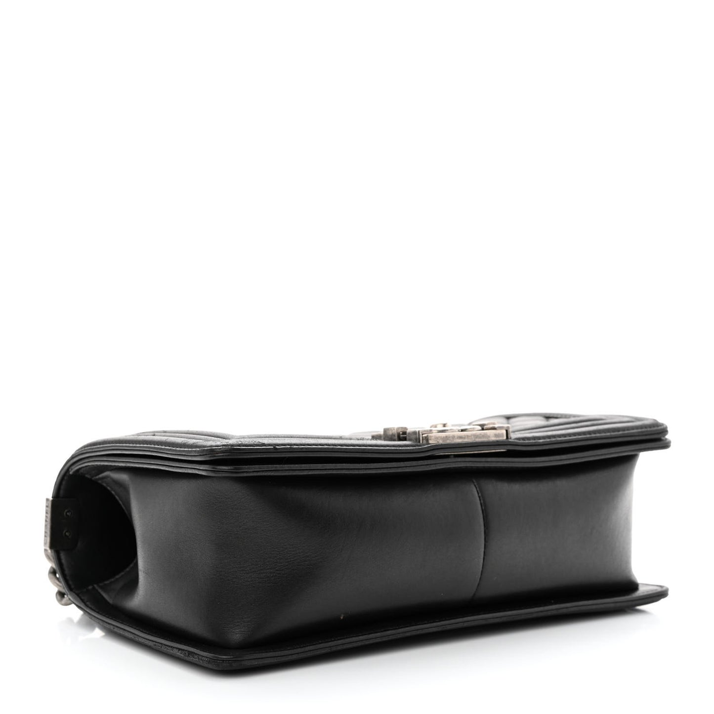 Calfskin Quilted Medium Boy Flap Black