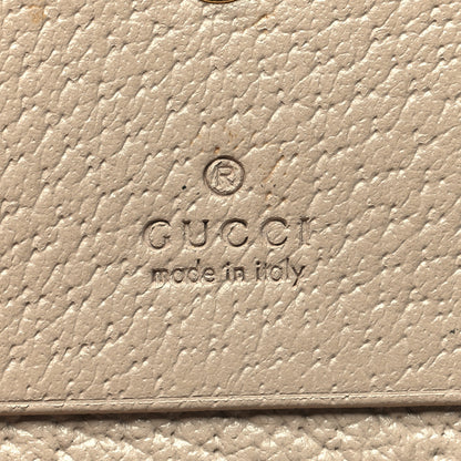 Gucci GG Supreme Monogram Textured Dollar Calfskin Horsebit 1955 Card Case Wallet Beige Mystic White Oatmeal 7 of 11