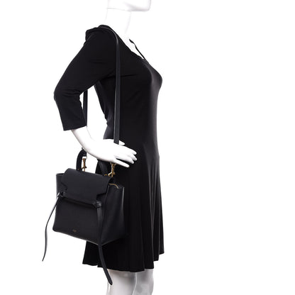 Celine Grained Calfskin Micro Belt Bag Black 2 of 10