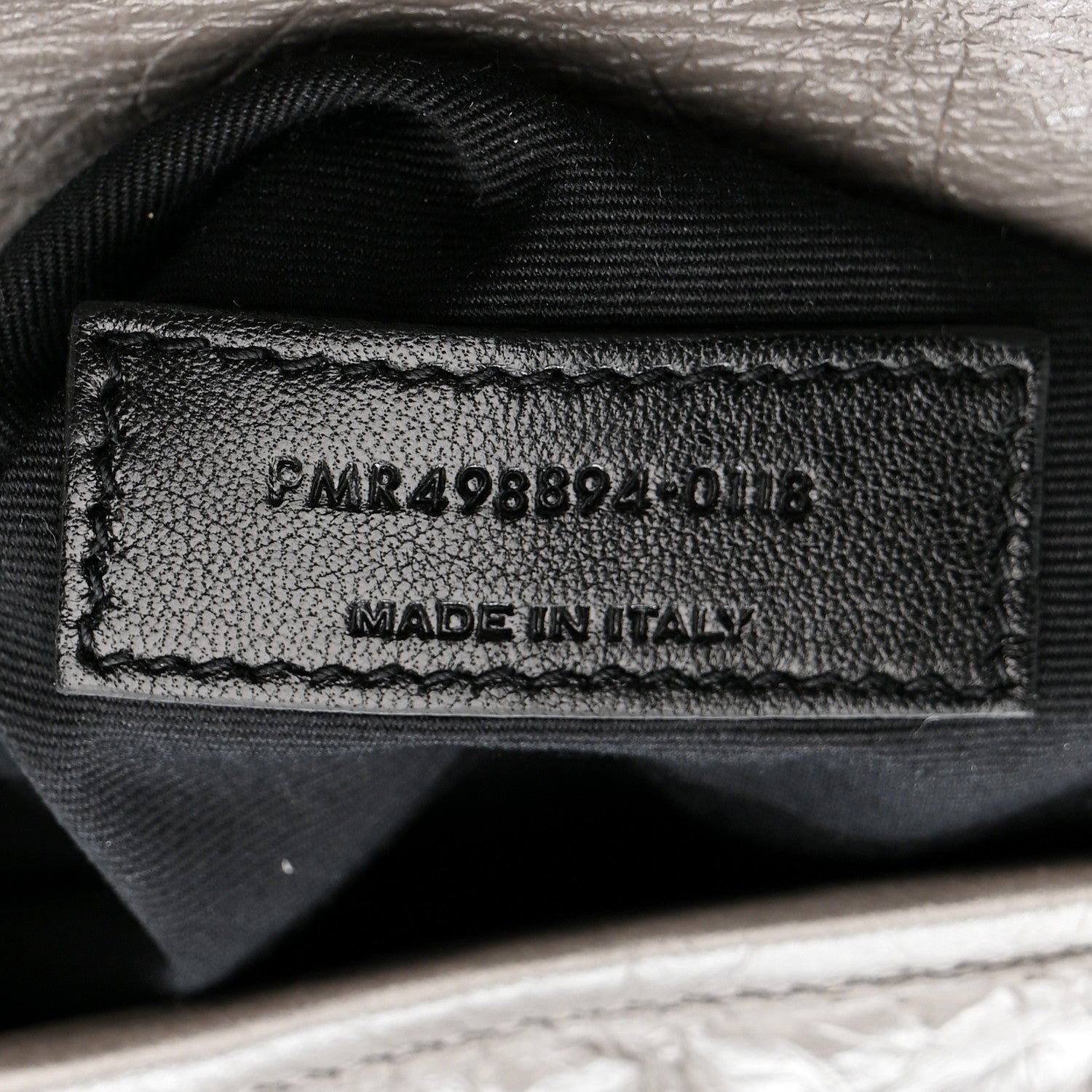 Saint Laurent Crinkled Calfskin Matelasse Monogram Medium Niki Chain Satchel Storm 8 of 15