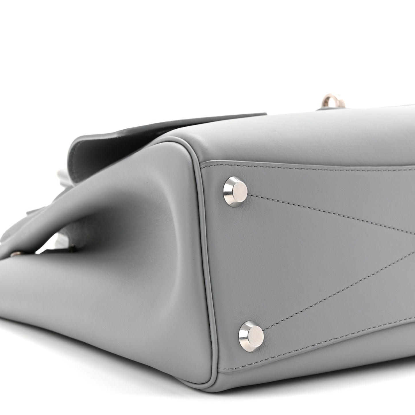 Smooth Calfskin Small Bel Air Carry All Bag Cloud Grey