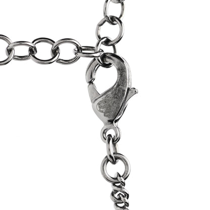 Chanel Crystal CC Pendant Necklace Silver 5 of 6