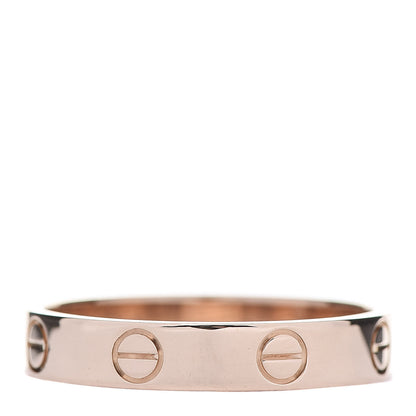 Cartier 18K Pink Gold 3.5mm LOVE Wedding Band Ring 55 7.25 3 of 5