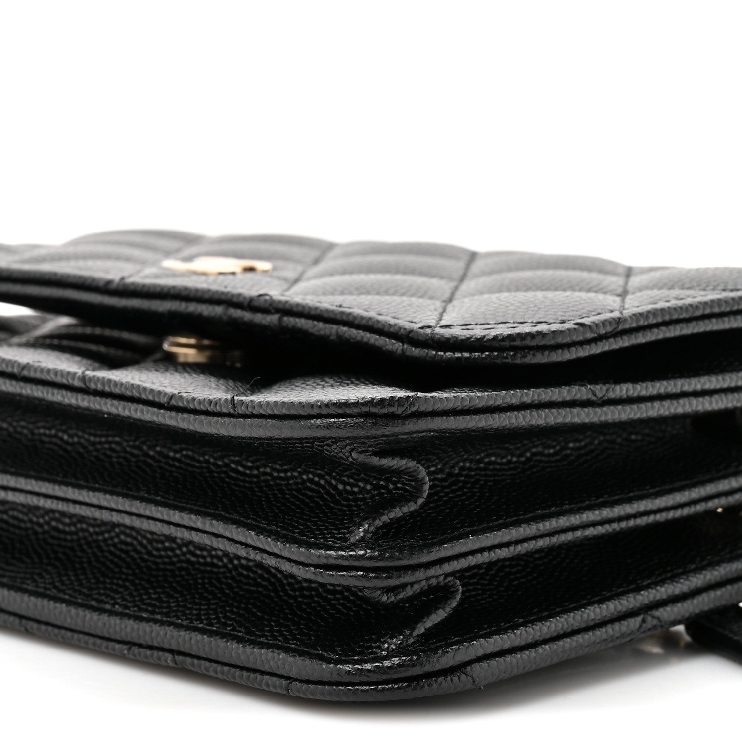 Chanel Caviar Quilted Mini Wallet On Chain WOC Black 10 of 12