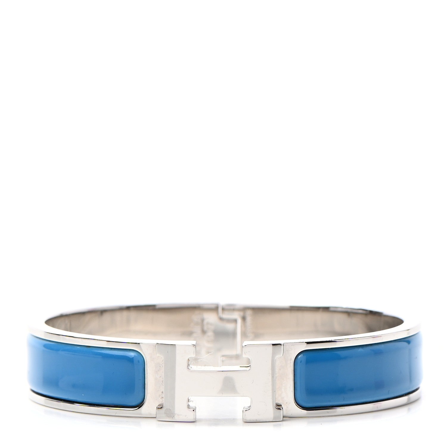 Hermes Enamel Narrow Clic Clac H Bracelet PM Bleu Jodhpur 1 of 4