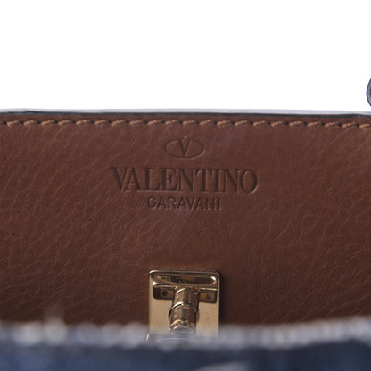 Valentino Garavani Calfskin Denim Rockstud Small Joylock Satchel Blue 8 of 10