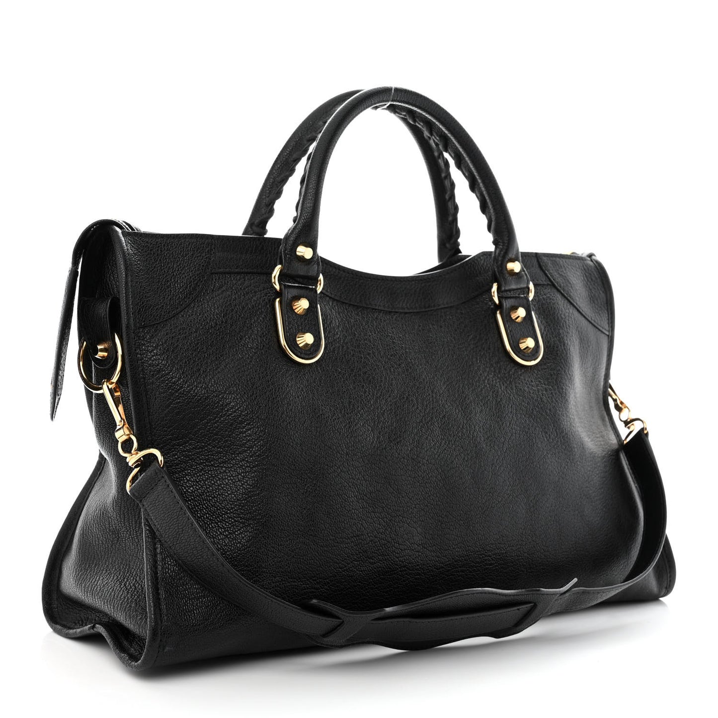 Chevre Gold Metallic Edge Hardware City Black