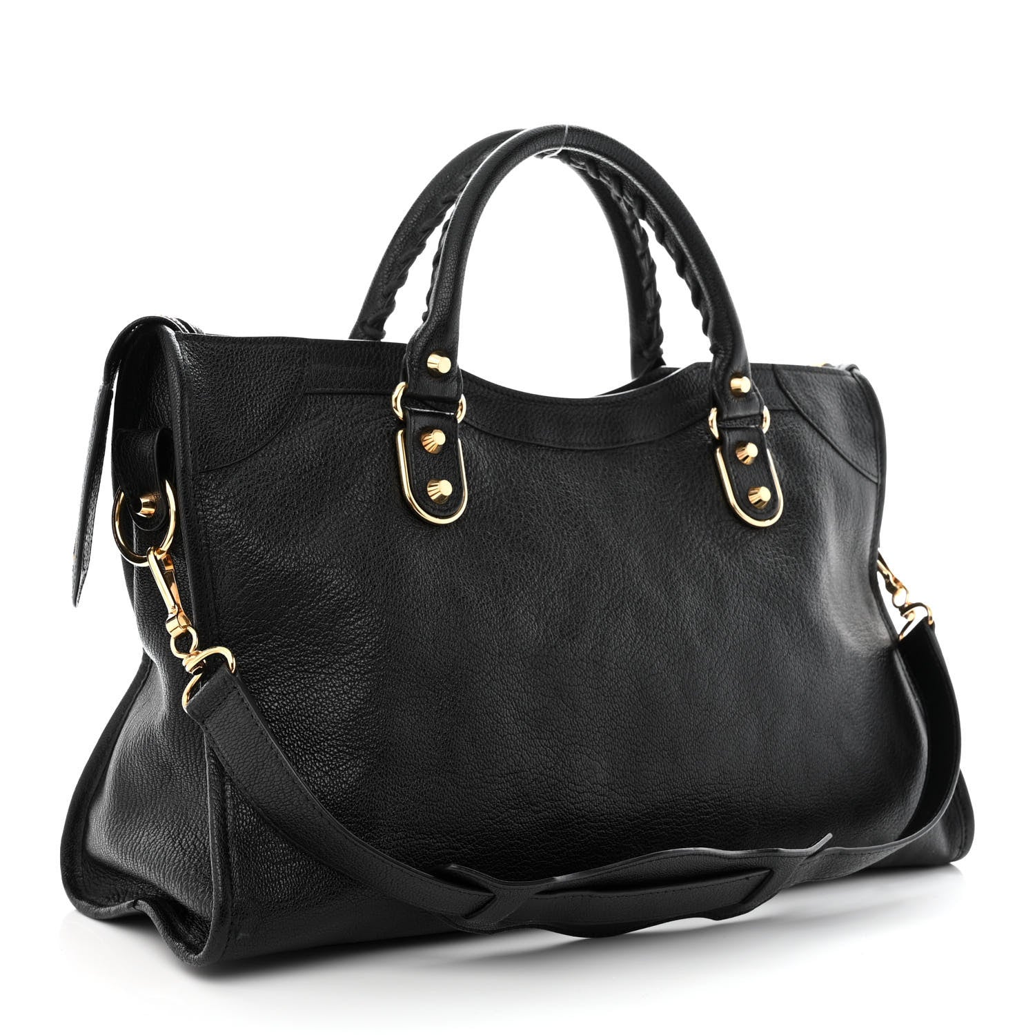 Balenciaga Chevre Gold Metallic Edge Hardware City Black 4 of 12