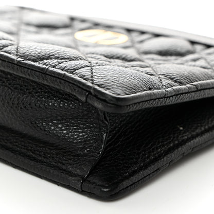 Christian Dior Calfskin Cannage Caro Zipped Pouch With Chain Black 10 of 10