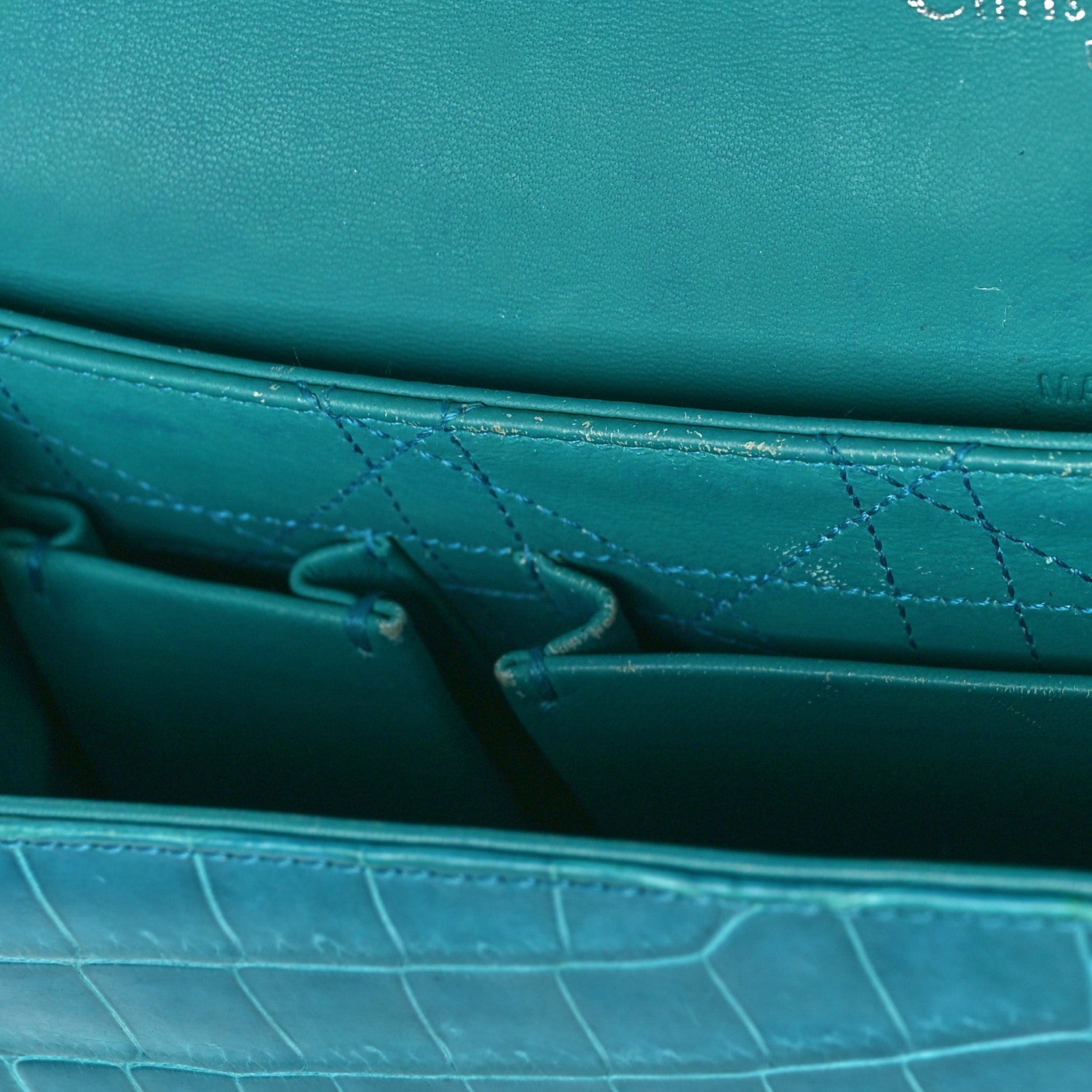 Christian Dior Crocodile Medium Miss Dior Flap Blue 11 of 12