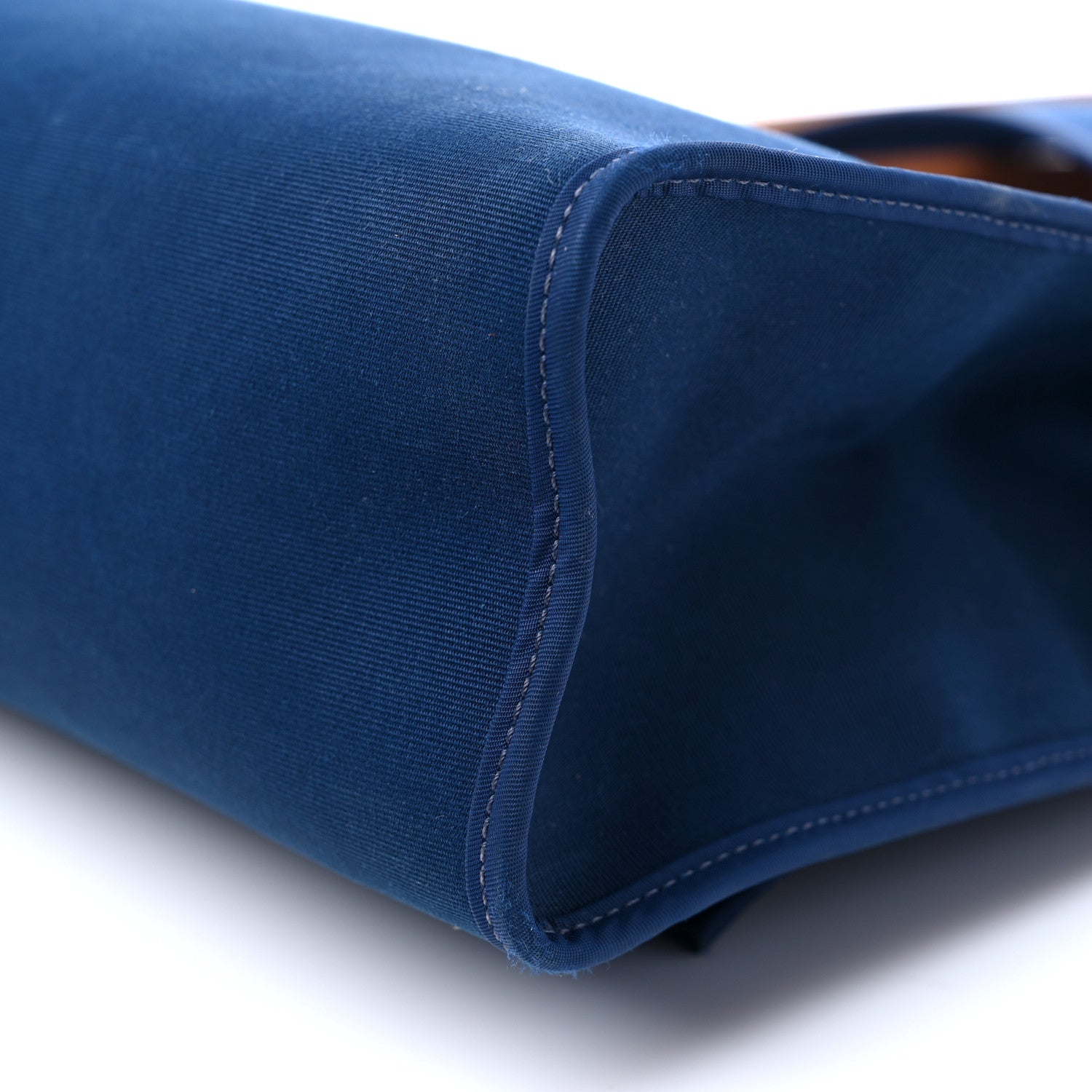 Hermes Vache Hunter Toile Herbag Zip 31 PM Bleu De Malte Natural 8 of 15