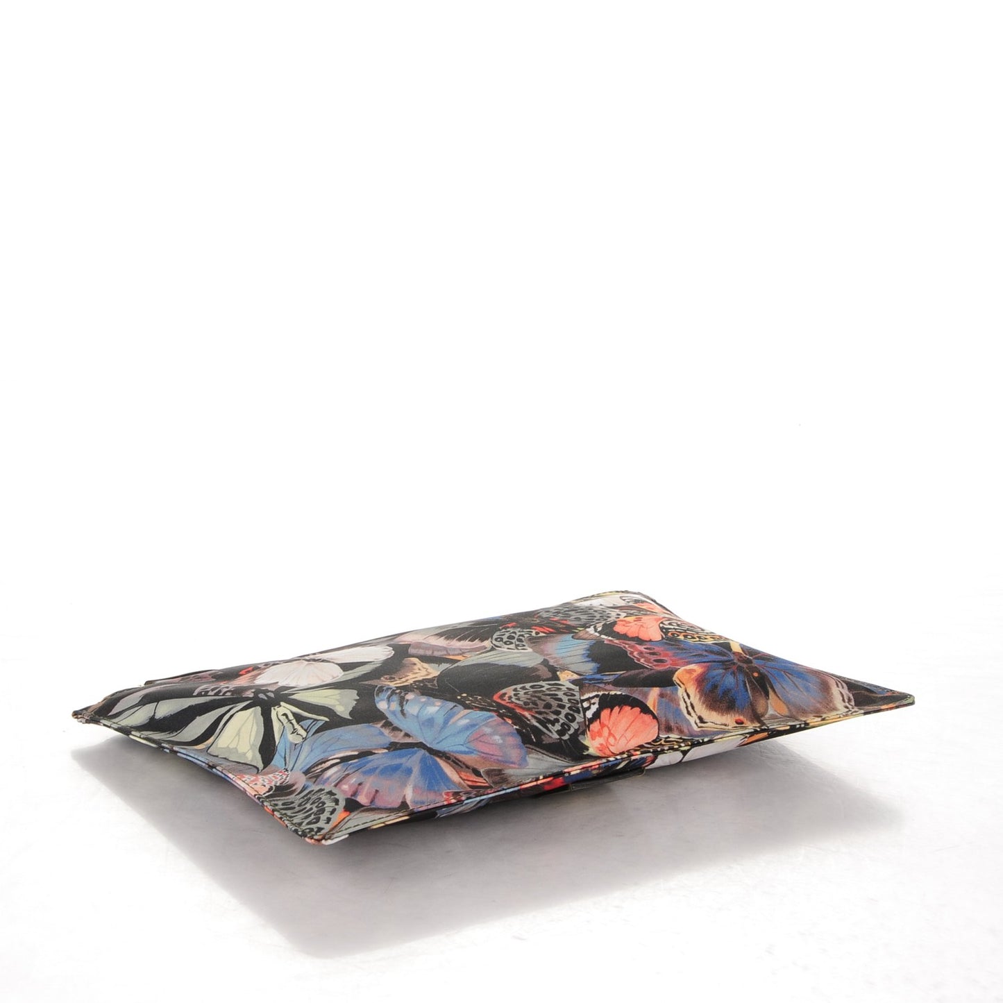 Nylon Camubutterfly Rockstud Zip Pouch Multicolor