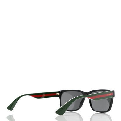 Gucci Acetate Square Frame Web Sunglasses GG0340S Black 4 of 10