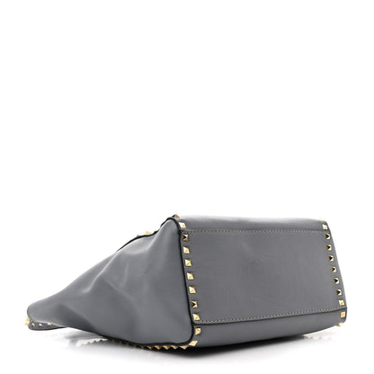 Valentino Garavani Vitello Rockstud Double Handle Tote London Stone 4 of 16