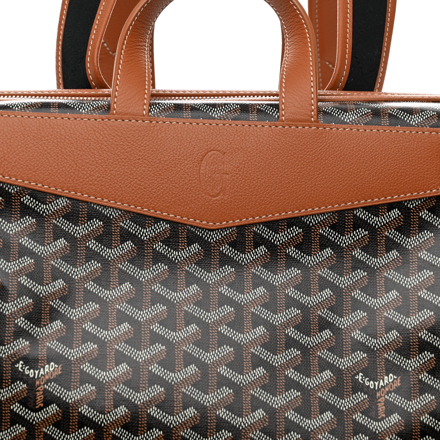 Goyard Goyardine Calfskin Cisalpin Backpack Black Gold 7 of 9