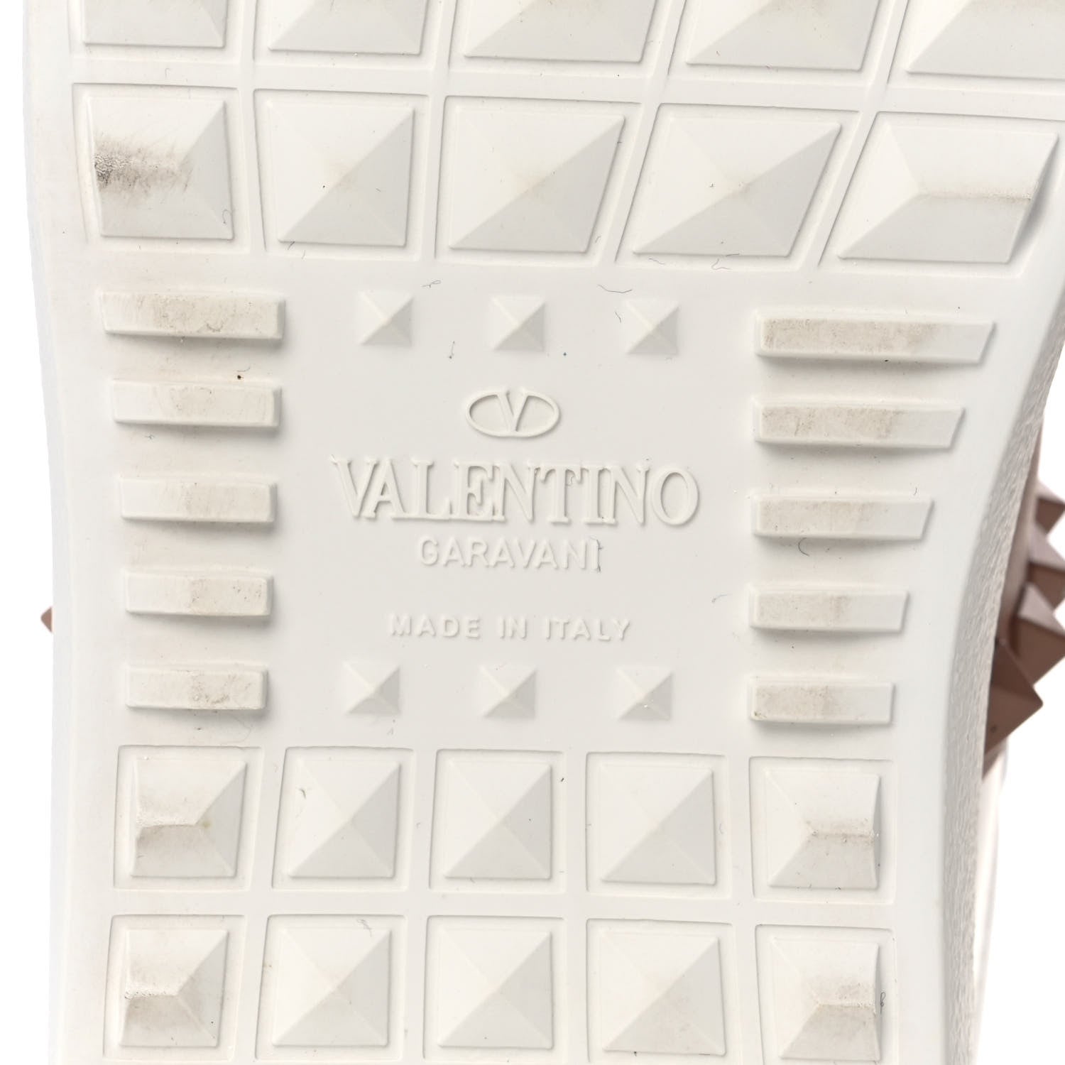 Valentino Garavani Calfskin Rockstud Untitled Open Sneakers 35 White Rose Cannelle 6 of 12