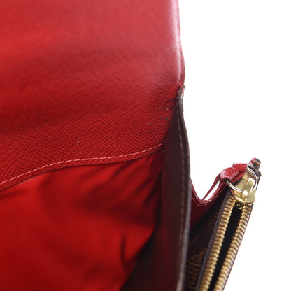 Louis Vuitton Damier Ebene Emilie Wallet Red 8 of 16