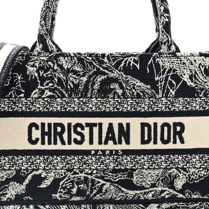 Christian Dior Canvas Embroidered Toile De Jouy Reverse Mini Book Tote With Strap Blue Multicolor 8 of 12