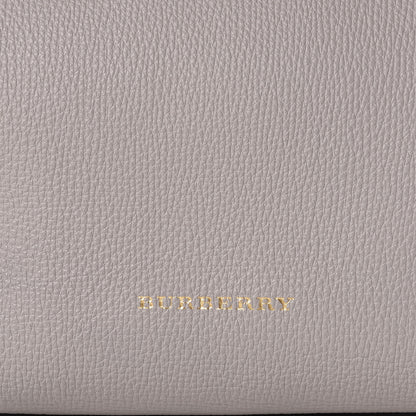 Burberry Grainy Calfskin House Check Small Canterbury Tote Pale Grey 9 of 11