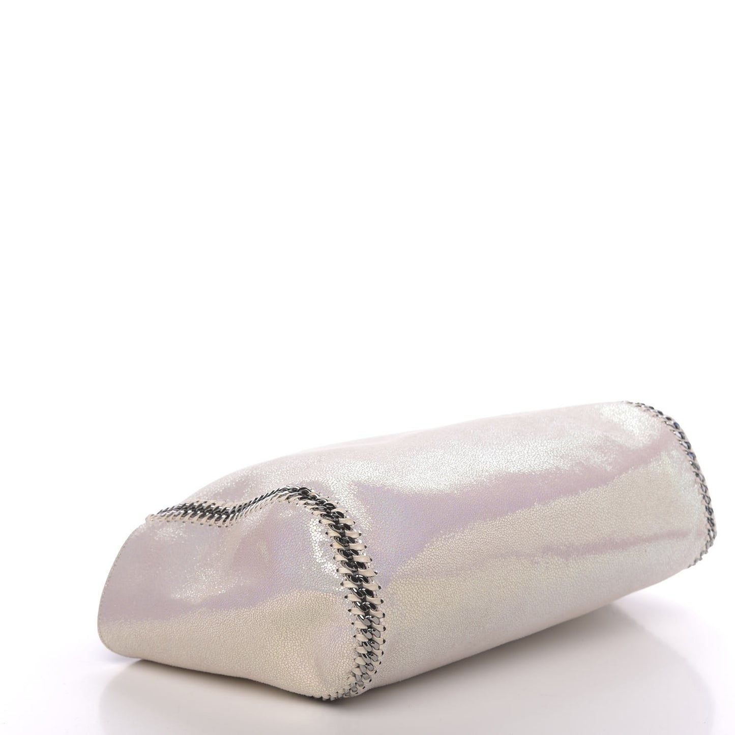 Iridescent Shaggy Deer Falabella Reversible Tote White