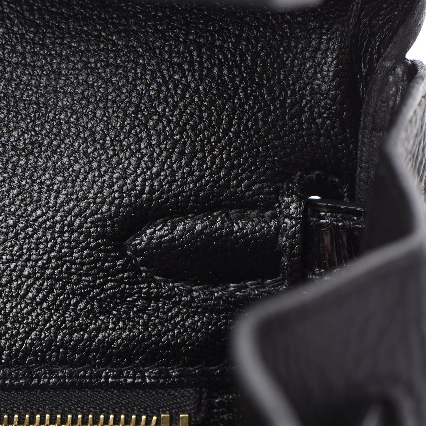 Togo Shiny Niloticus Crocodile Birkin Touch 25 Black