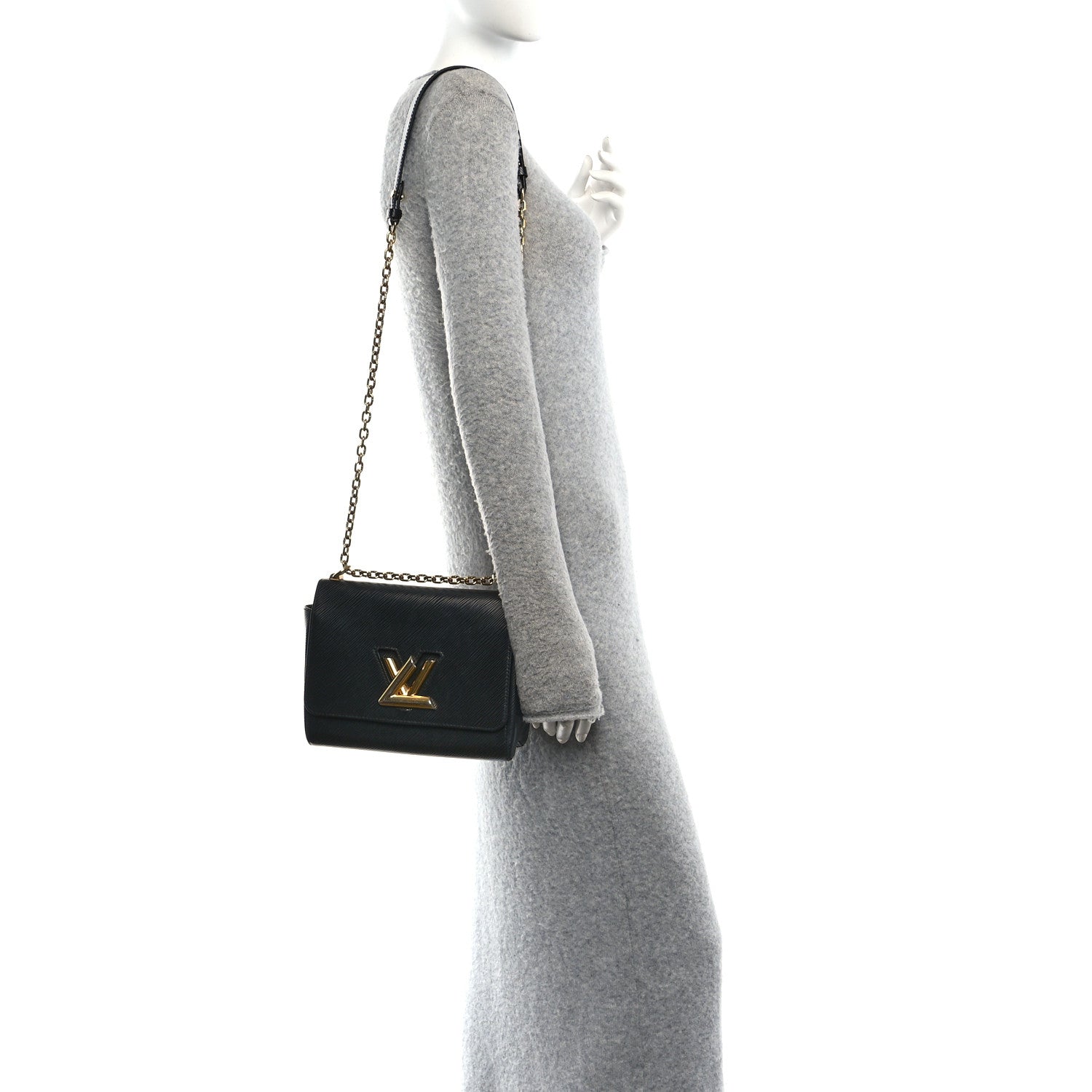 Louis Vuitton Epi Twist Shoulder Bag MM Black 2 of 11