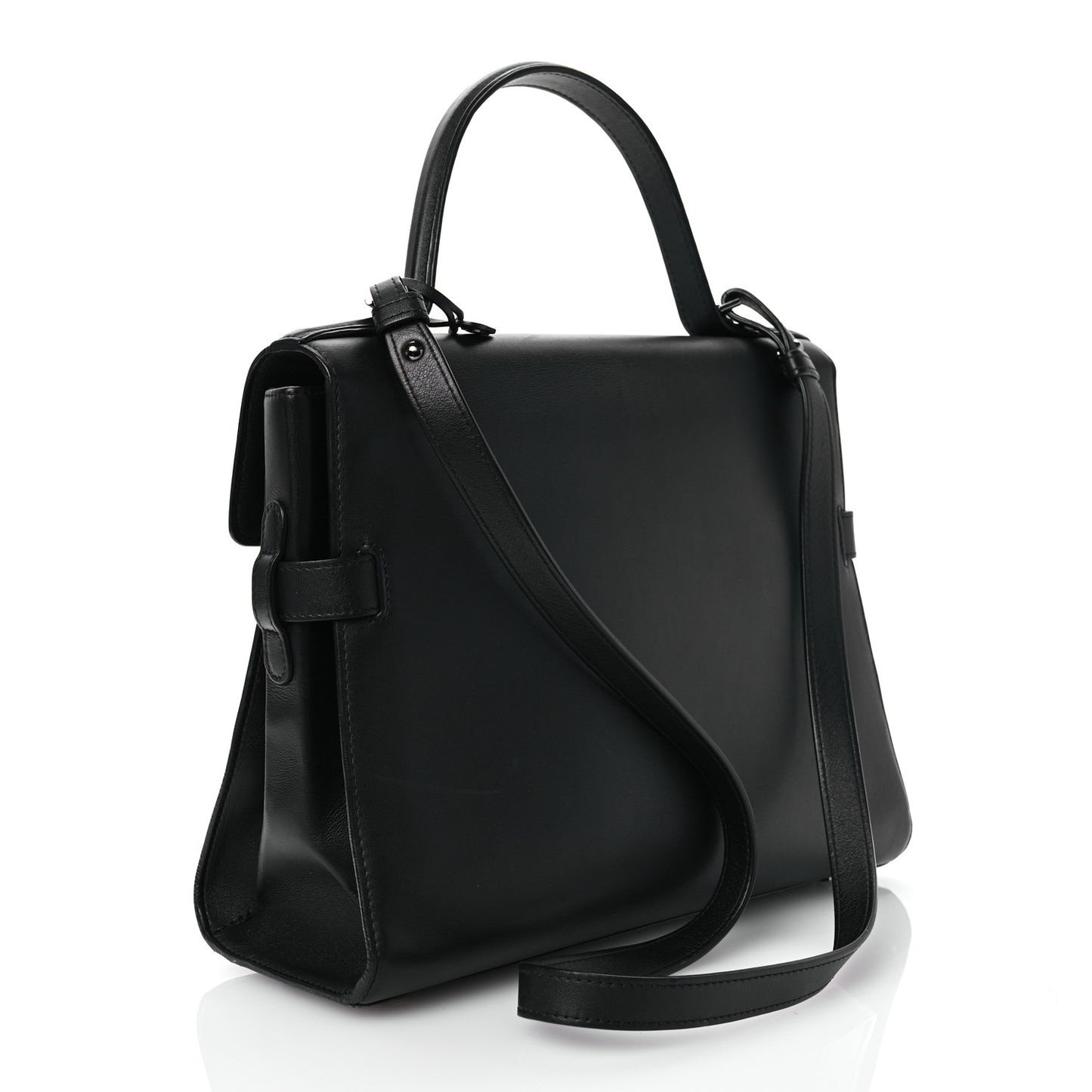 Calfskin MM Tempete Satchel Black