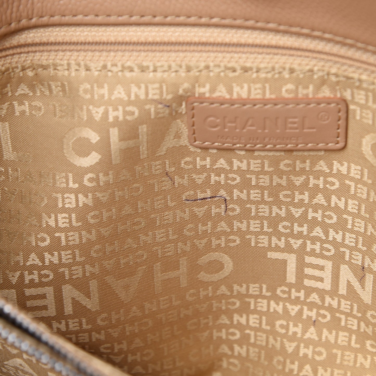 Caviar Square Stitched Tote Beige