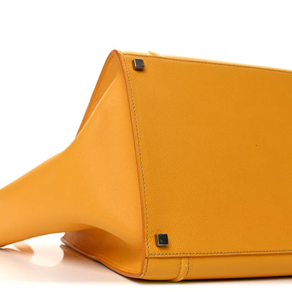 Celine Supple Calfskin Medium Phantom Luggage Yellow 10 of 14