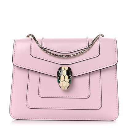 Bulgari Calfskin Small Serpenti Forever Snake Strap Crossbody Bag Light Pink 3 of 10