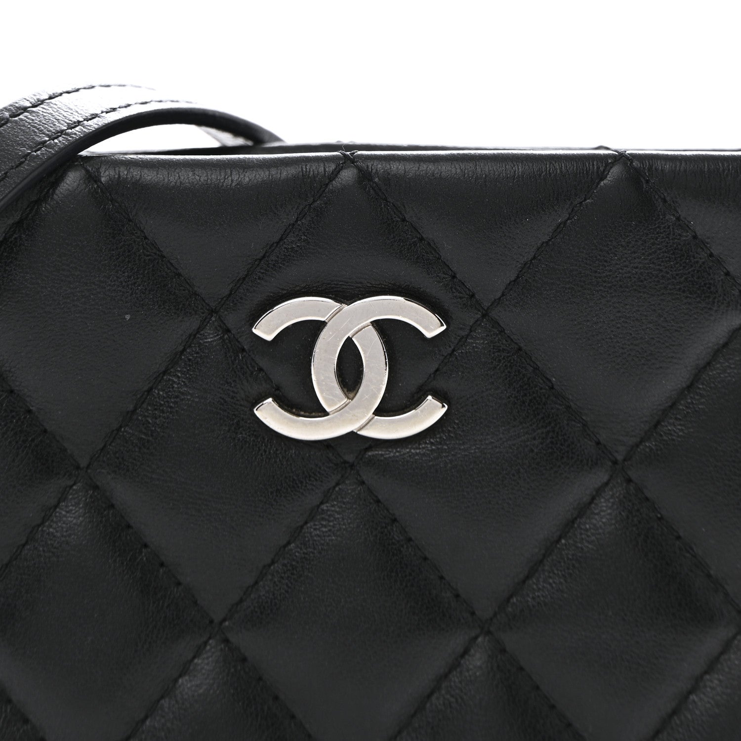 Chanel Lambskin Quilted Crossbody Bag Black 16 of 23