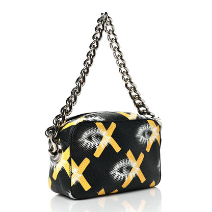 Prada Vitello Daino Eye Inside Shoulder Bag Black 2 of 9