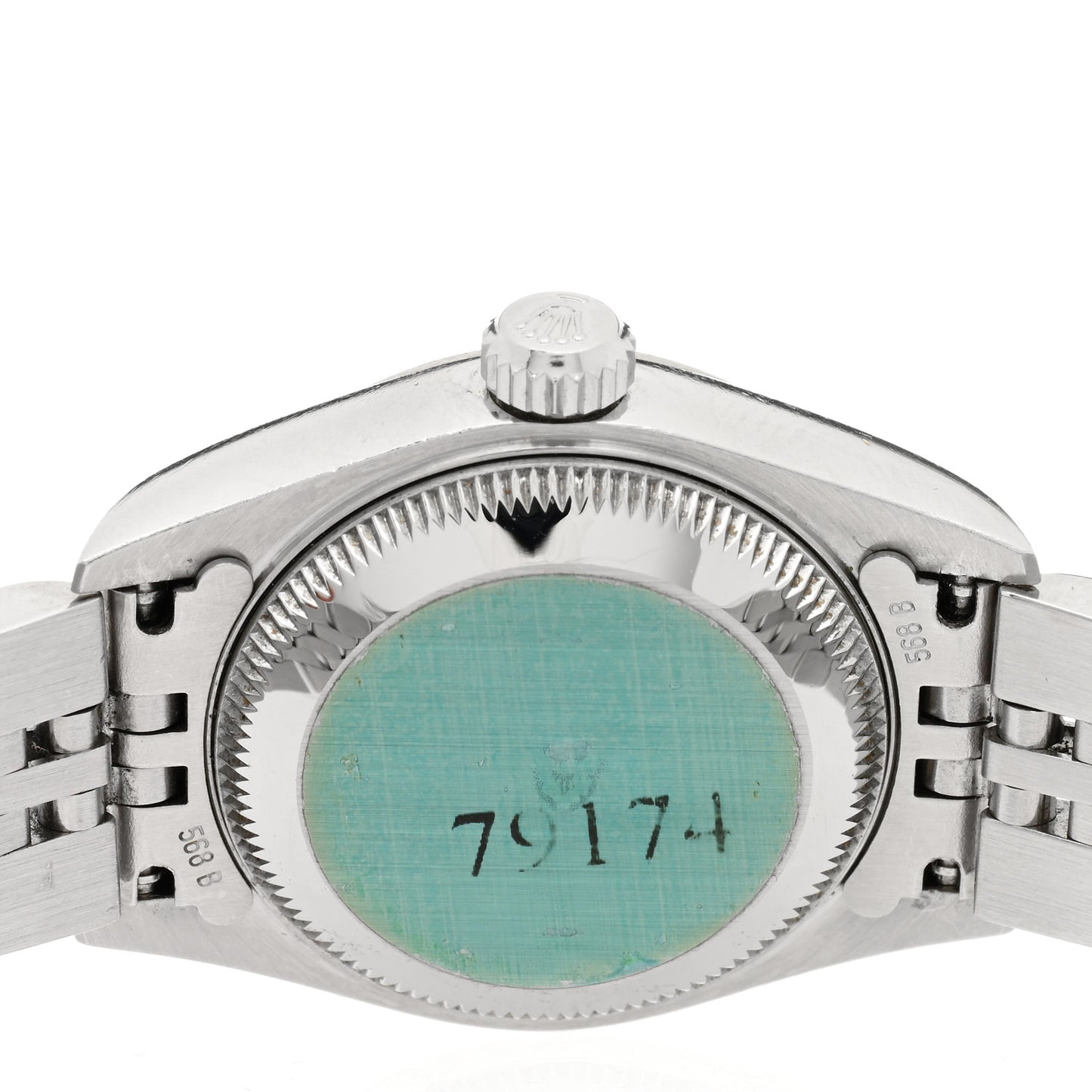 Stainless Steel 18K White Gold Diamond Mother of Pearl 26mm Oyster Perpetual Datejust Watch 79174
