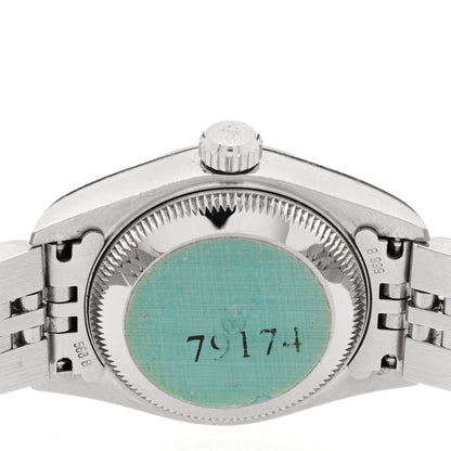 Rolex Stainless Steel 18K White Gold Diamond Mother of Pearl 26mm Oyster Perpetual Datejust Watch 79174 4 of 4