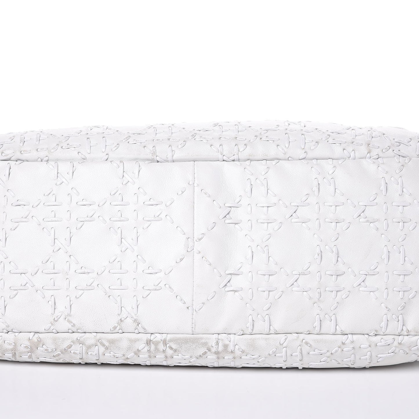 Lambskin Stitched Cannage Hobo White