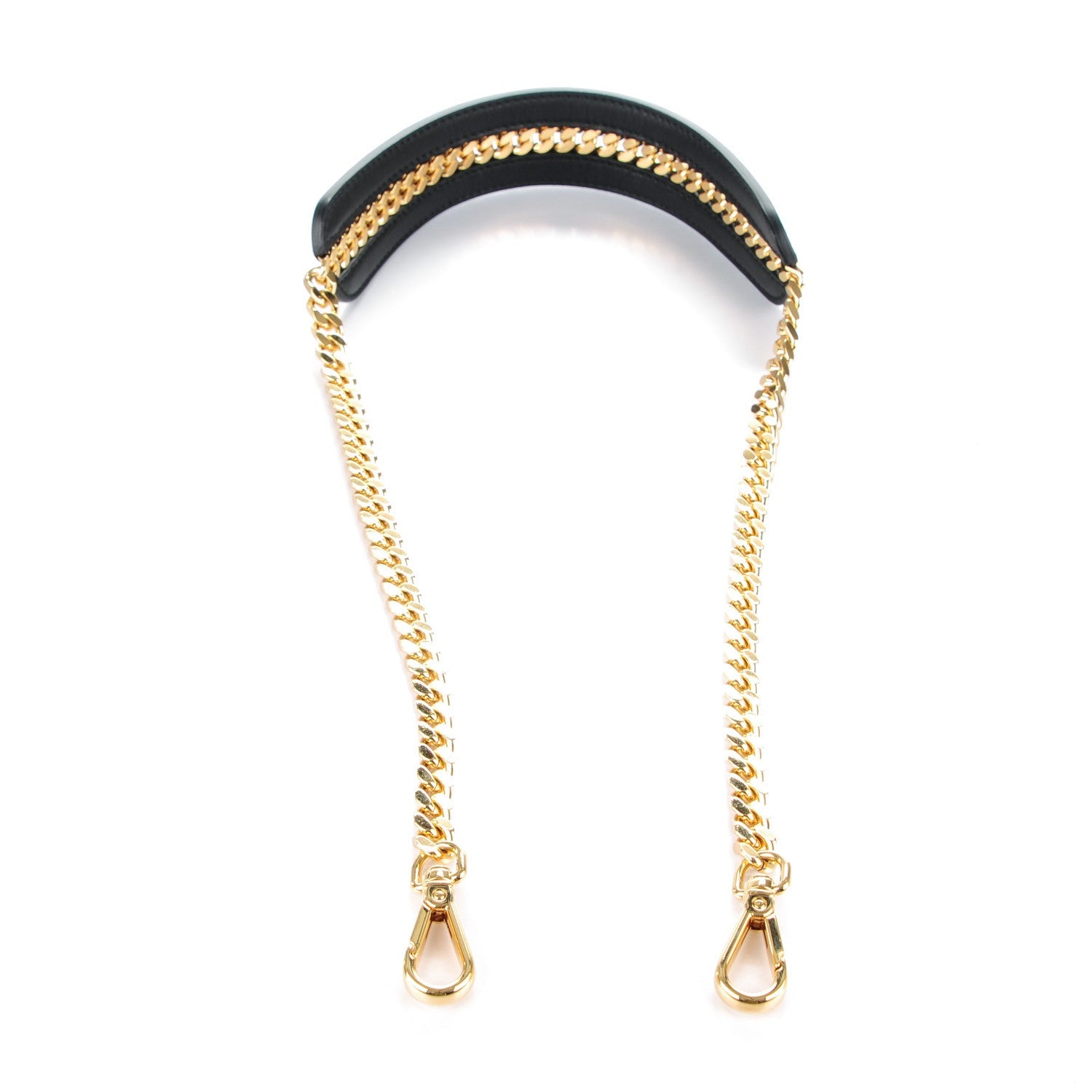 Fendi Calfskin Chain Strap You Black Gold 3 of 6