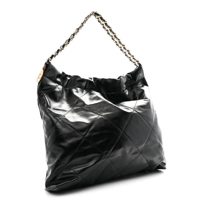 Chanel Shiny Calfskin Quilted Chanel 22 Black 4 of 11