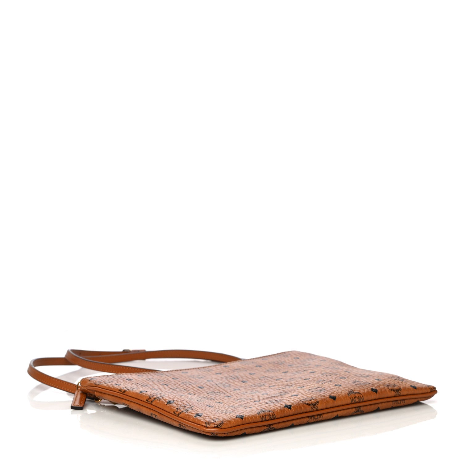 MCM Visetos Medium Crossbody Pouch Cognac 4 of 10