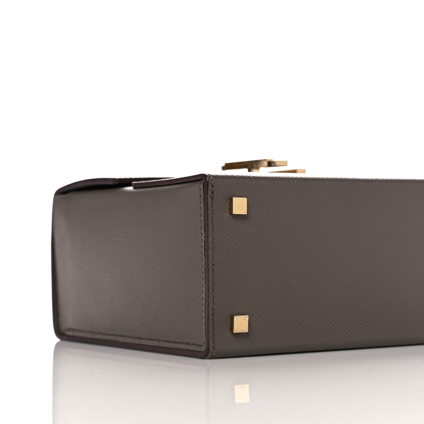 Epsom Cinhetic Boxy Top Handle Bag Etain