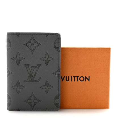 Louis Vuitton Calfskin Monogram Shadow Pocket Organizer Antarctic Grey 9 of 9