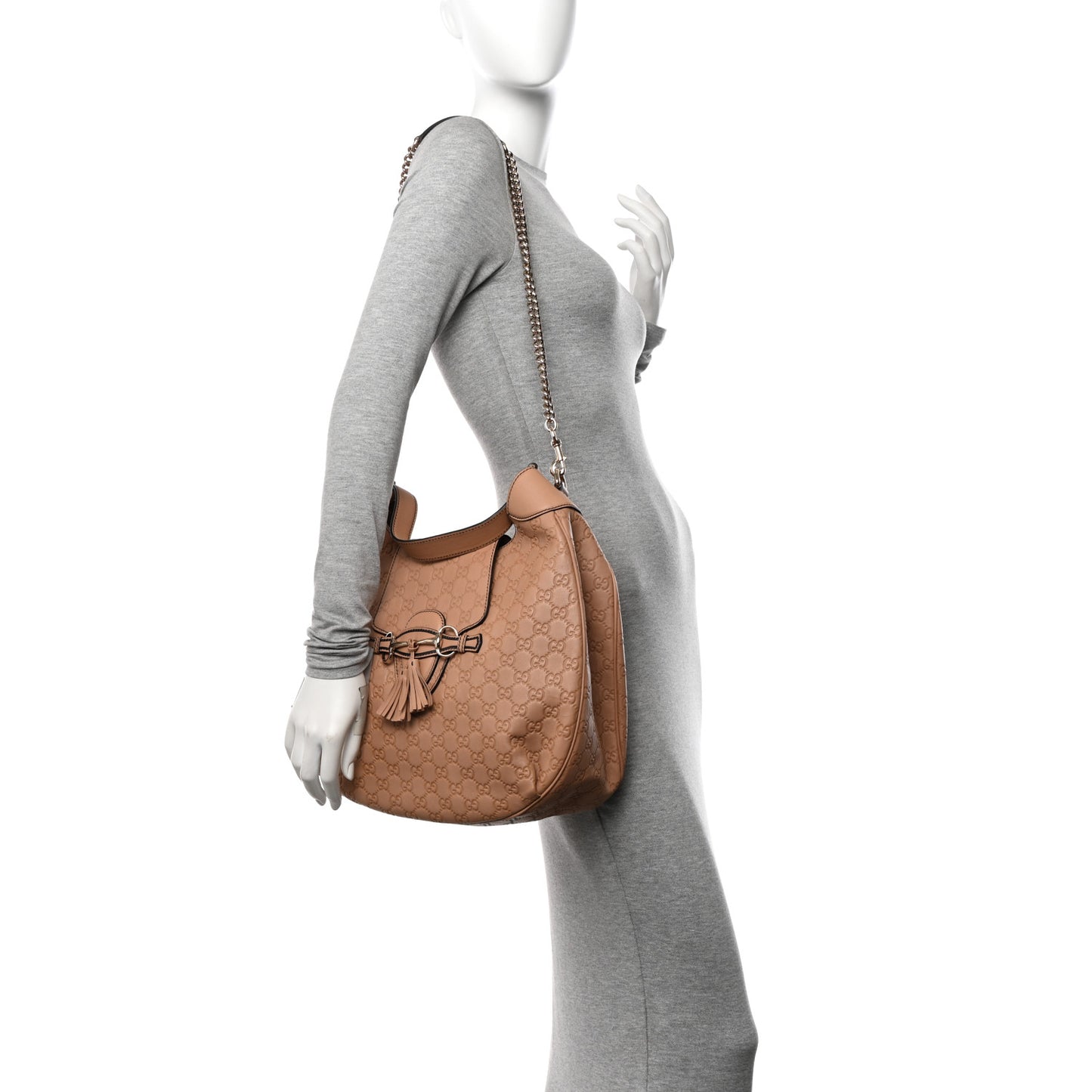 Soft Guccissima Medium Emily Hobo Camelia