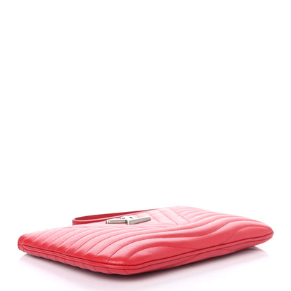 Louis Vuitton Calfskin New Wave Zipped Pochette Ecarlate 3 of 5