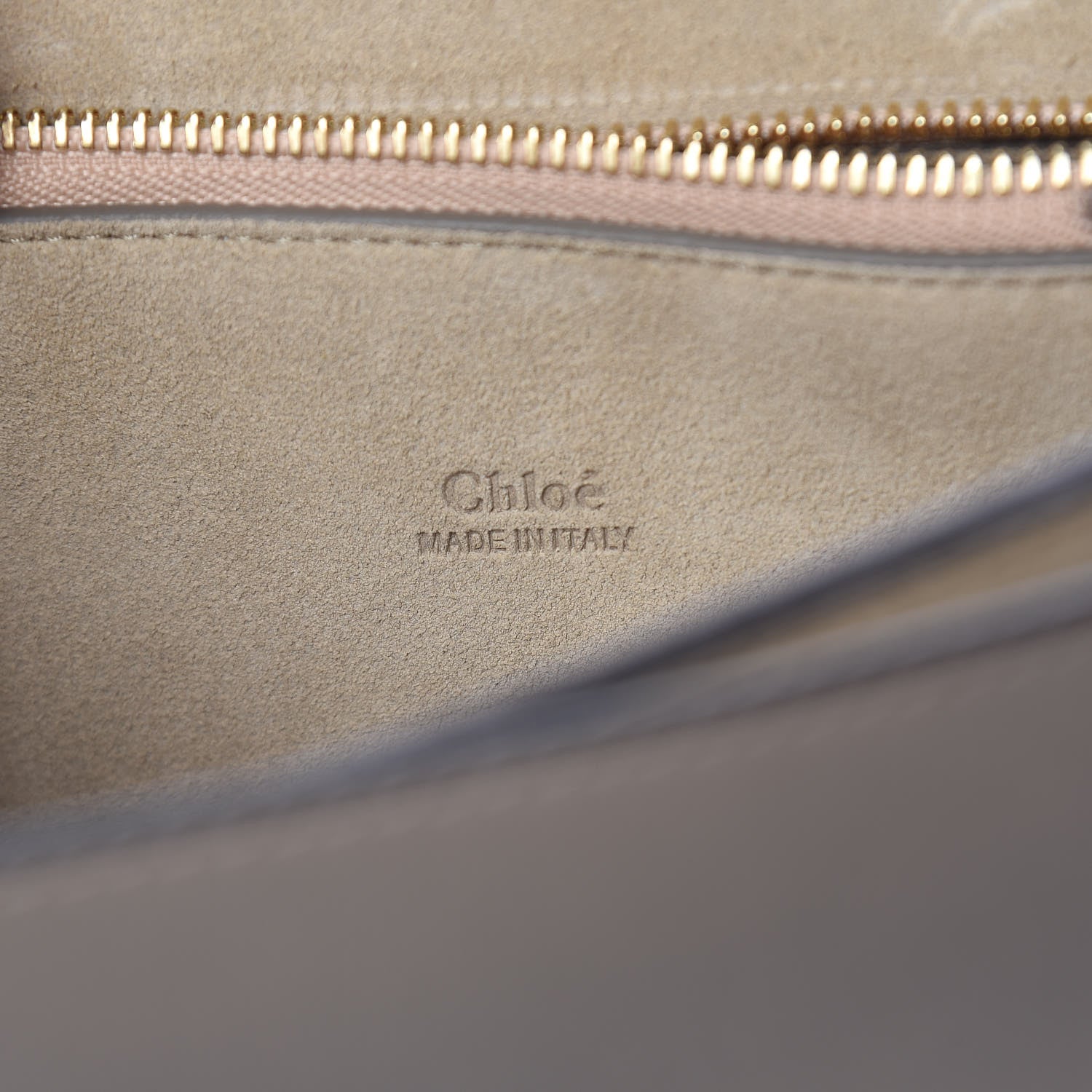 Chloe Calfskin Suede Medium Faye Shoulder Bag Motty Grey 6 of 13