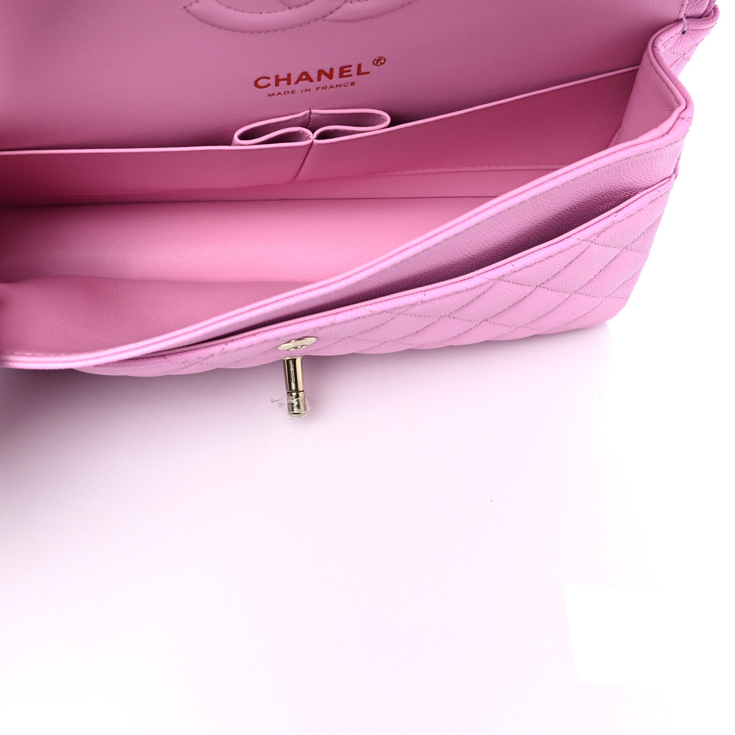 Chanel Caviar Quilted Medium Double Flap Pink 5 of 8