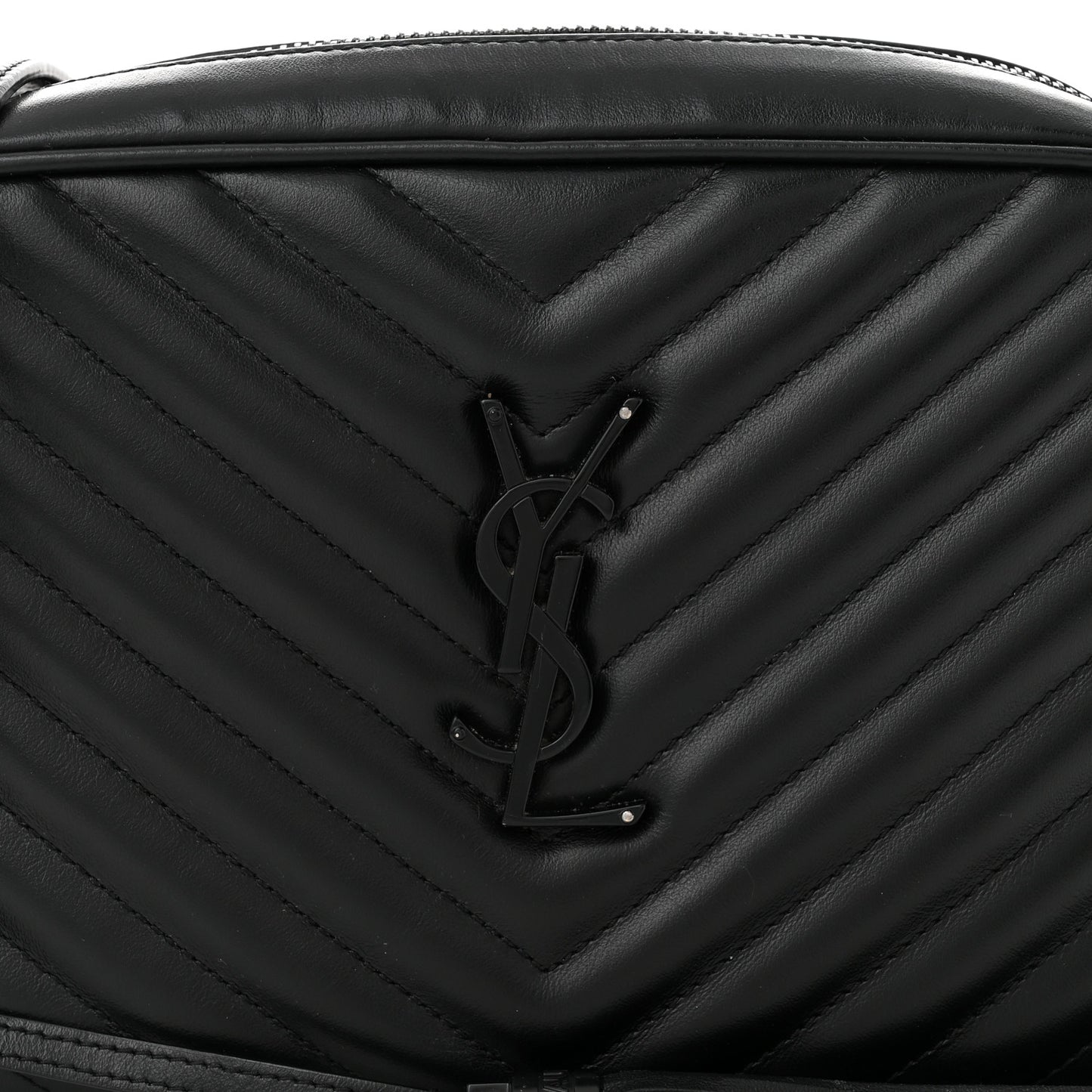 Calfskin Matelasse Monogram Monochrome Lou Camera Bag Black