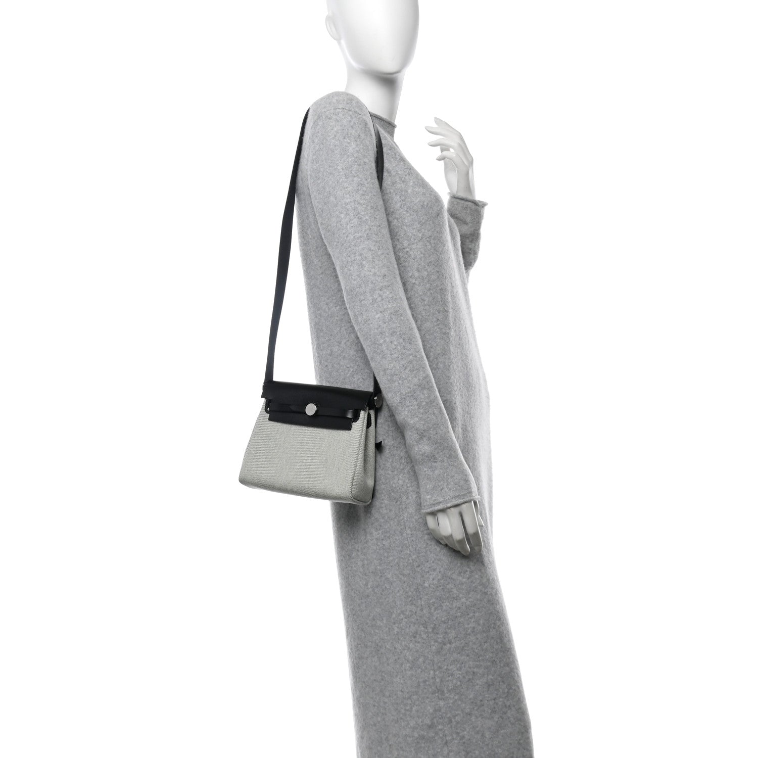 Hermes Military Toile Vache Hunter Herbag Zip Retourne 20 Ecru Vert Moyen Black 2 of 11