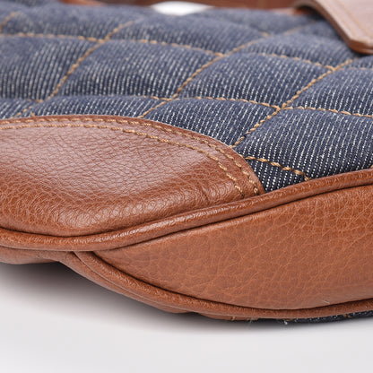 Burberry Denim Quilted Small Brook Hobo Blue 9 of 11